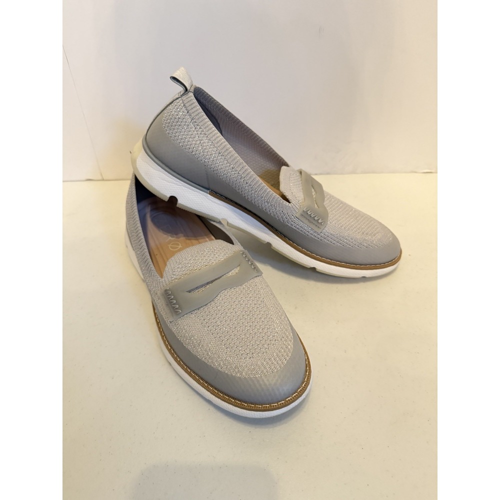 Cole Haan 4.ZeroGrand Stitchlite Loafers Shoes‎ Womens Size 9.5 Silver Slip On